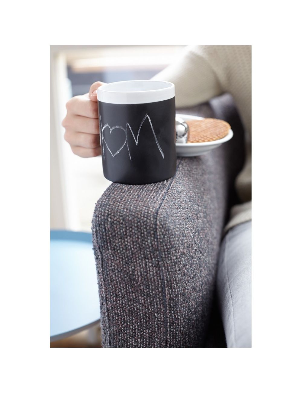 Kubek ceramiczny do rysowania 300 ml, kreda