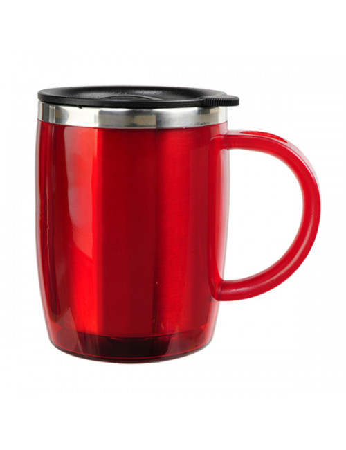 Kubek izotermiczny Barrel 400 ml, czerwony 