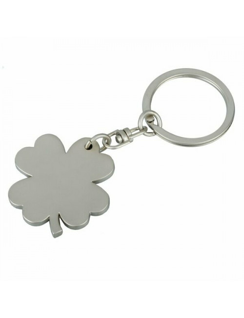 Brelok metalowy Clover, srebrny