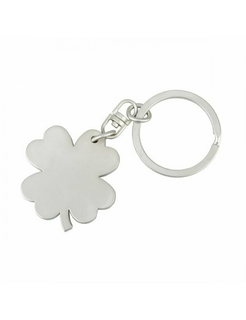 Brelok metalowy Clover, srebrny