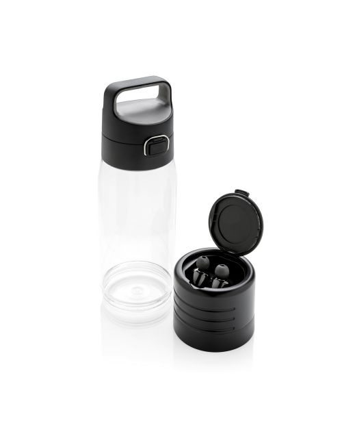 Butelka sportowa 600 ml Hydrate, bezprzewodowe słuchawki