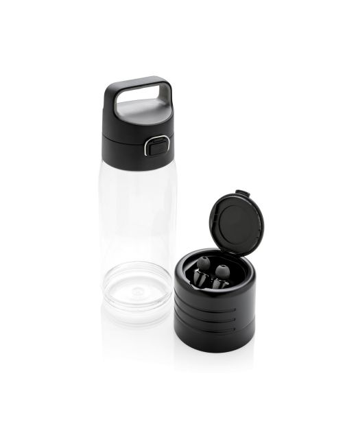 Butelka sportowa 600 ml Hydrate, bezprzewodowe słuchawki
