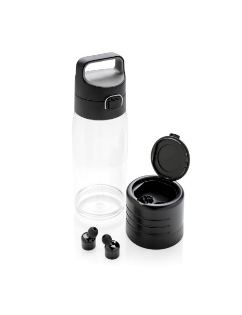 Butelka sportowa 600 ml Hydrate, bezprzewodowe słuchawki