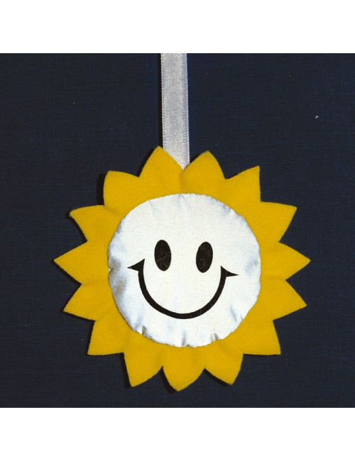 Maskotka odblaskowa Sun, żółty/srebrny