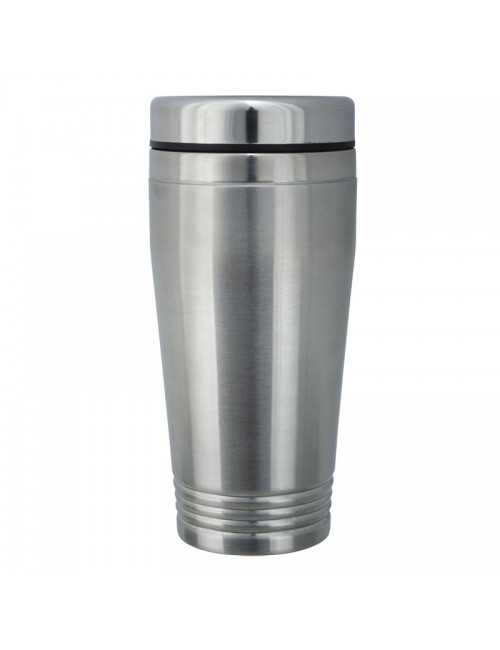 Kubek izotermiczny Landskrona 380 ml, srebrny/czarny 