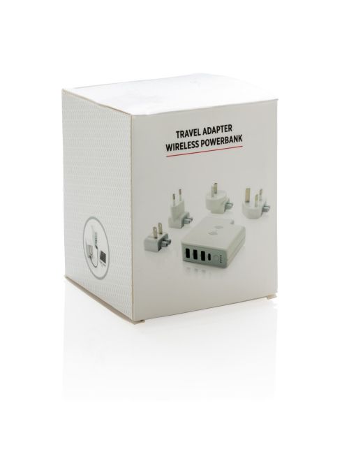 Adapter podróżny, bezprzewodowy power bank 6700 mAh