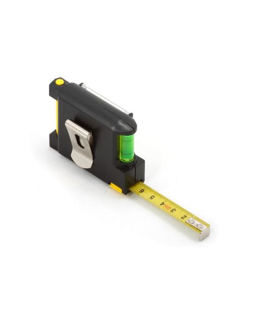 Miara 2m, poziomica, notatnik, długopis