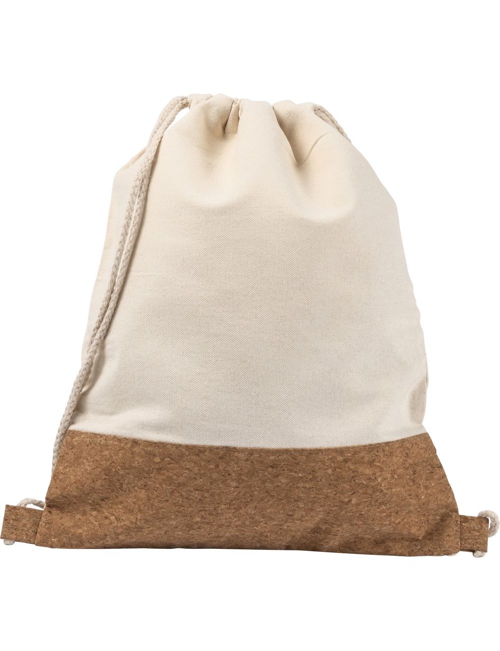Bawełniany worek ze sznurkiem z korkowym elementem