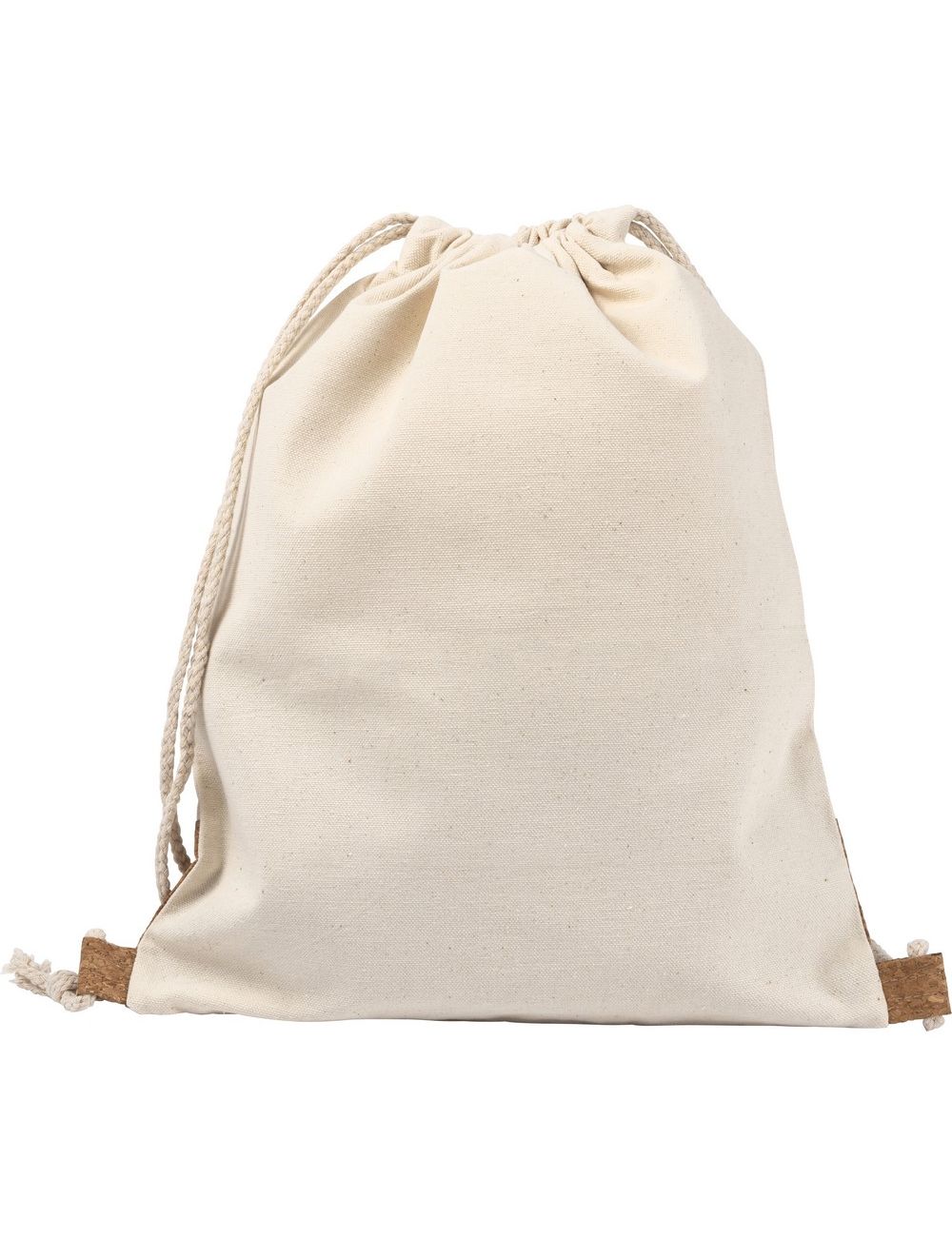 Bawełniany worek ze sznurkiem z korkowym elementem