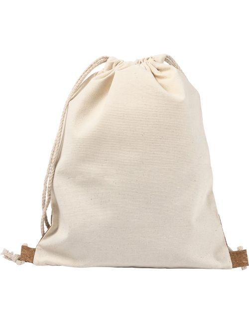 Bawełniany worek ze sznurkiem z korkowym elementem
