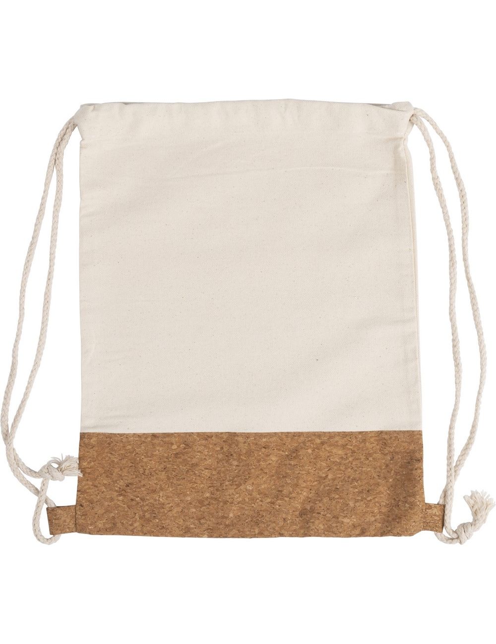 Bawełniany worek ze sznurkiem z korkowym elementem
