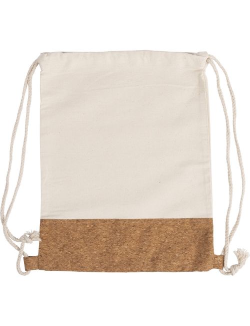 Bawełniany worek ze sznurkiem z korkowym elementem