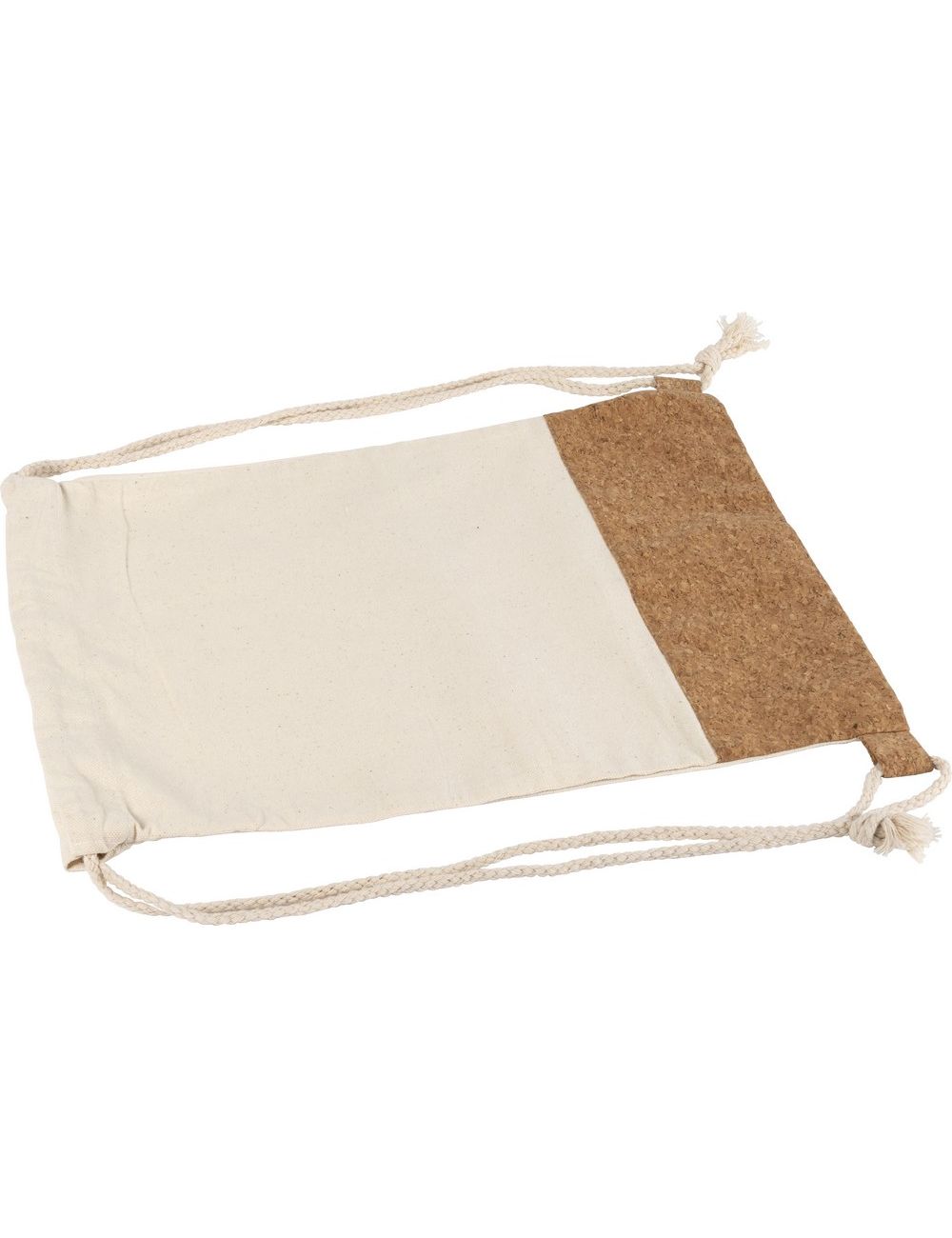 Bawełniany worek ze sznurkiem z korkowym elementem