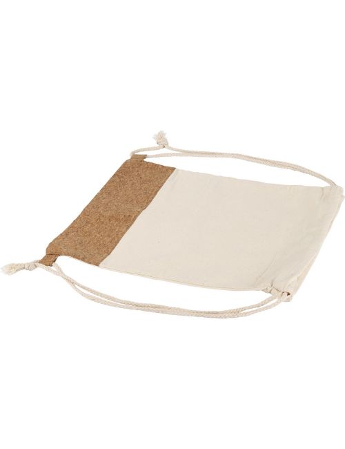 Bawełniany worek ze sznurkiem z korkowym elementem