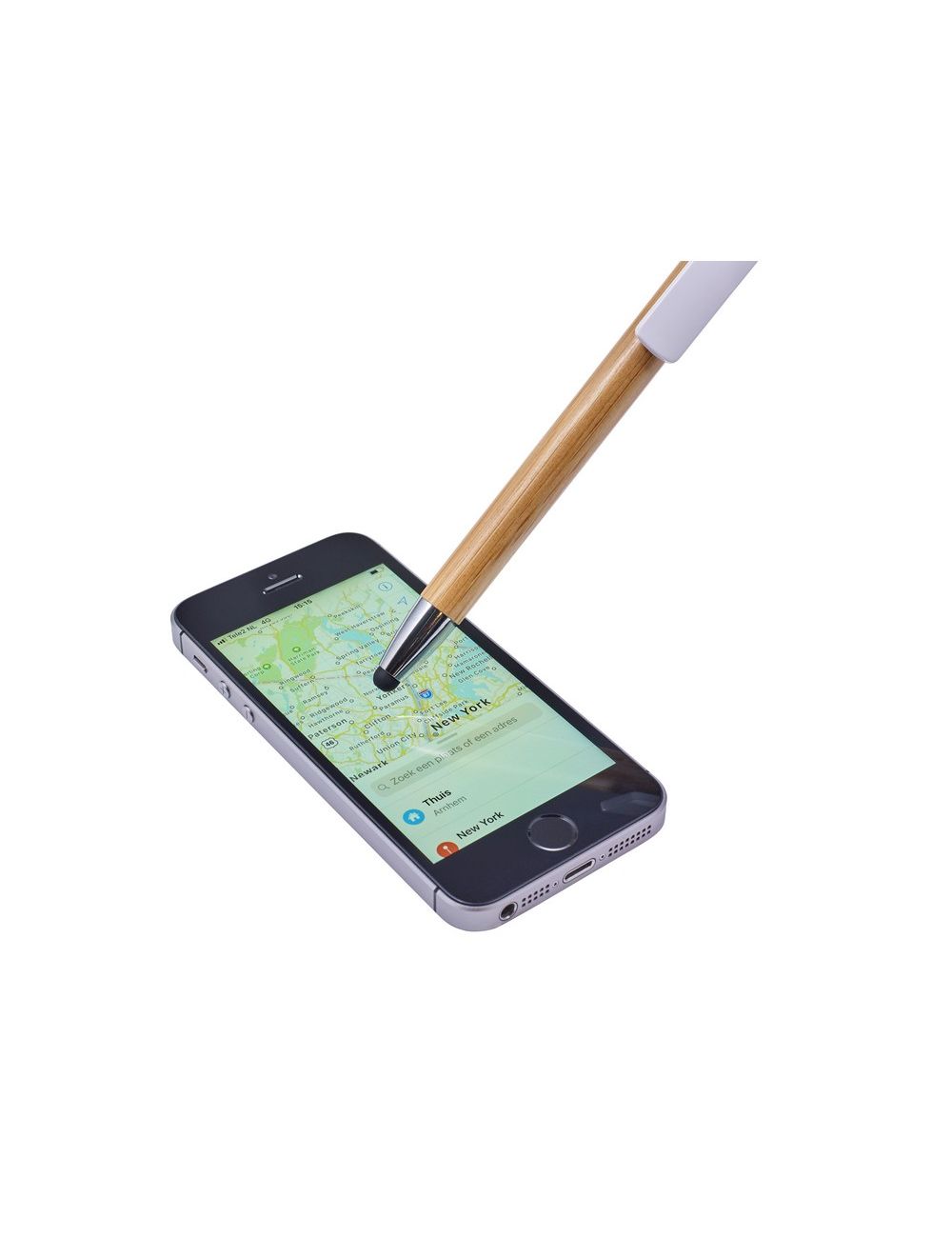 Bambusowy długopis, touch pen, stojak na telefon