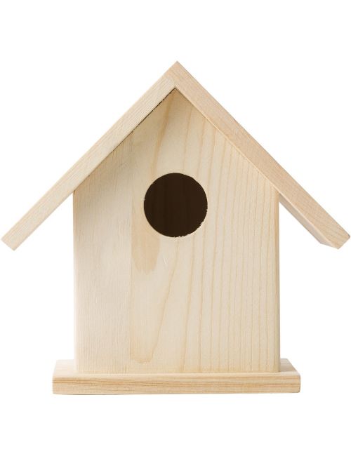 Domek dla ptaków do malowania, farbki i pędzelek