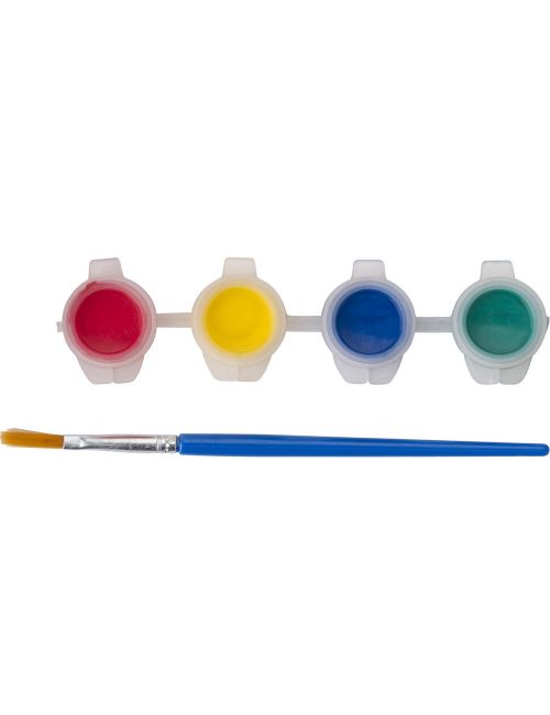 Domek dla ptaków do malowania, farbki i pędzelek