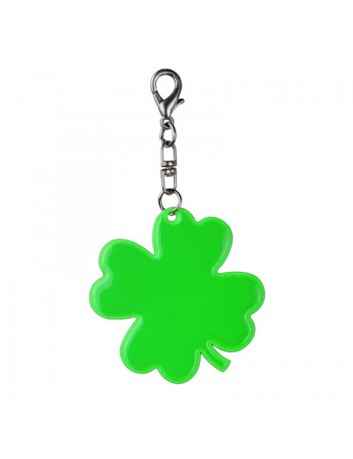 Brelok odblaskowy Lucky Clover, zielony 