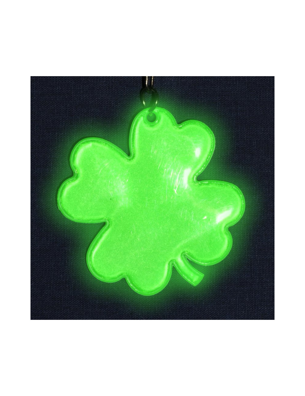 Brelok odblaskowy Lucky Clover, zielony 