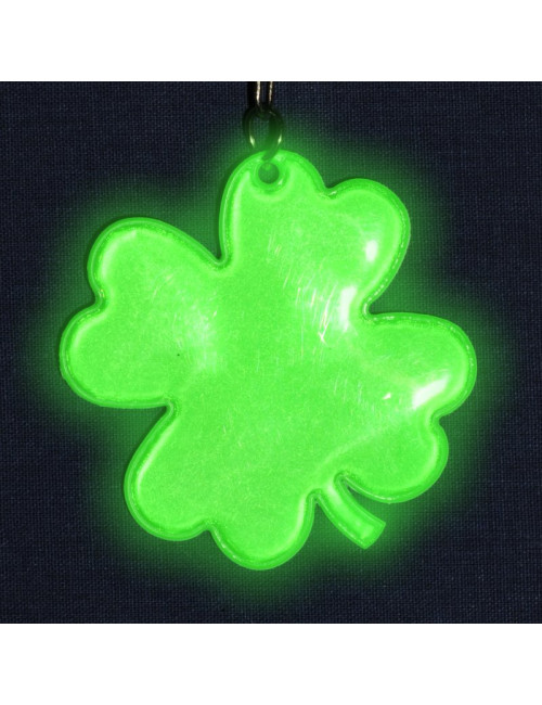 Brelok odblaskowy Lucky Clover, zielony 