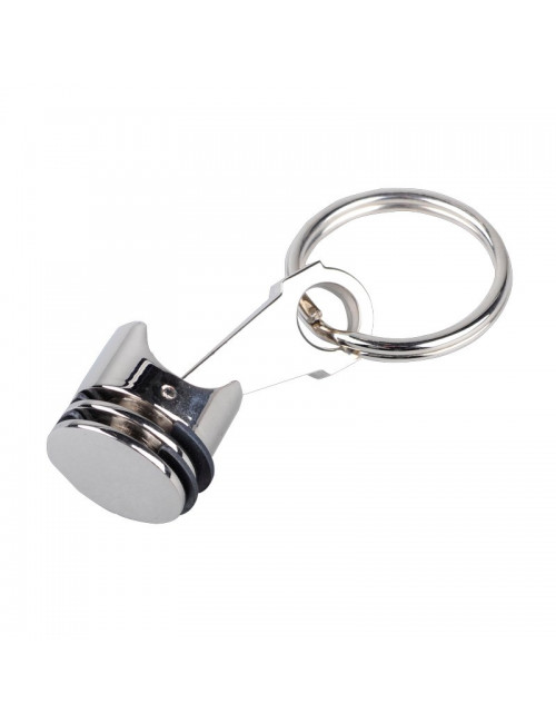 Brelok metalowy Piston, srebrny
