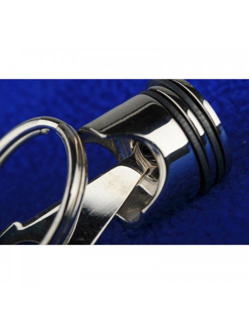 Brelok metalowy Piston, srebrny - druga jakość