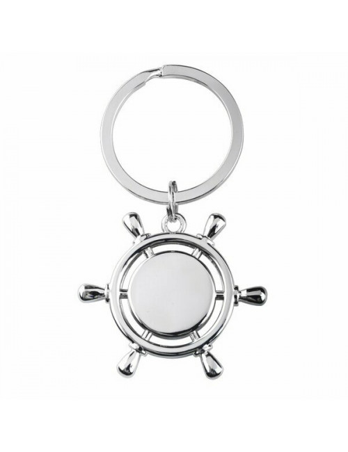 Brelok metalowy Steering Wheel, srebrny 