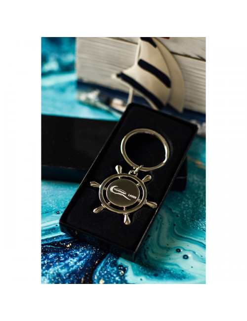 Brelok metalowy Steering Wheel, srebrny 