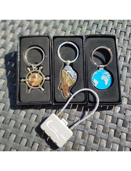 Brelok metalowy Steering Wheel, srebrny 