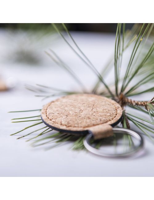 Korkowy brelok do kluczy