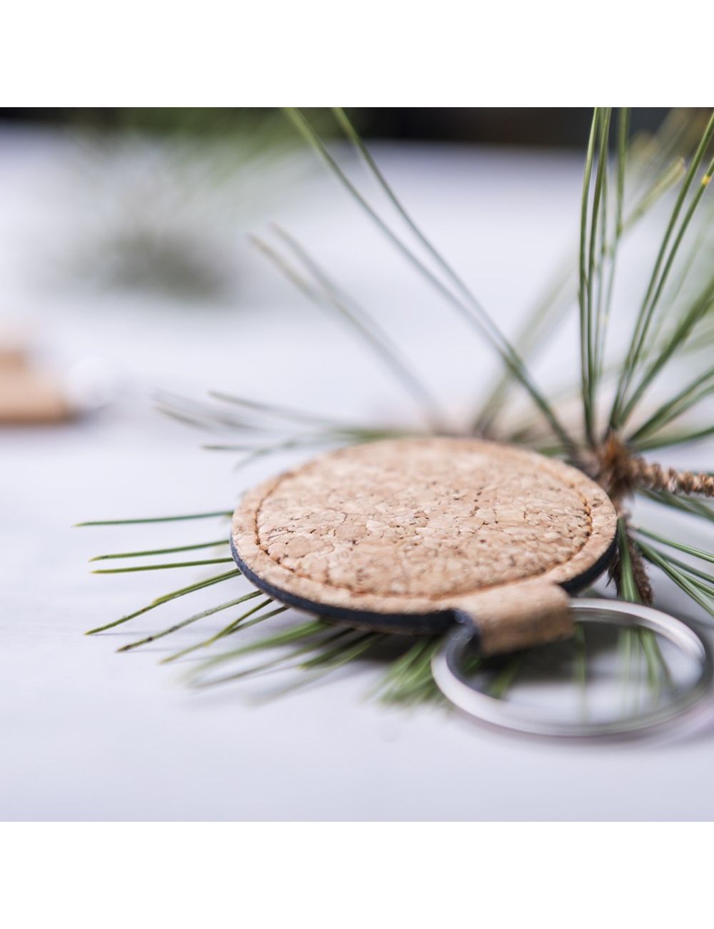 Korkowy brelok do kluczy