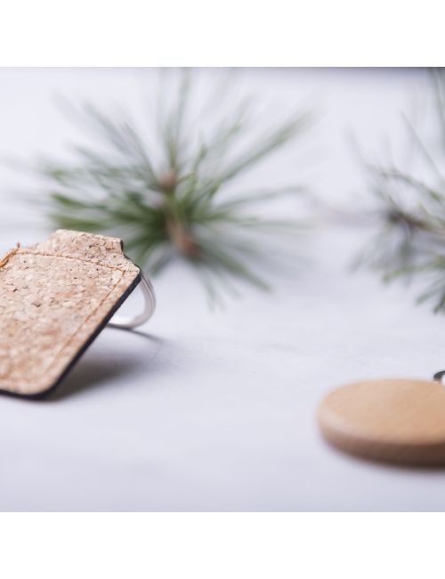 Korkowy brelok do kluczy