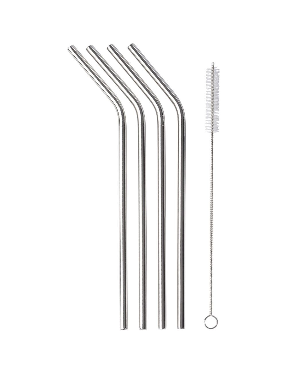 Zestaw słomek ze stali nierdzewnej