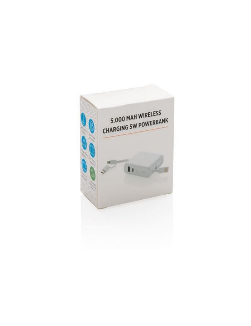 Bezprzewodowy power bank 5000 mAh