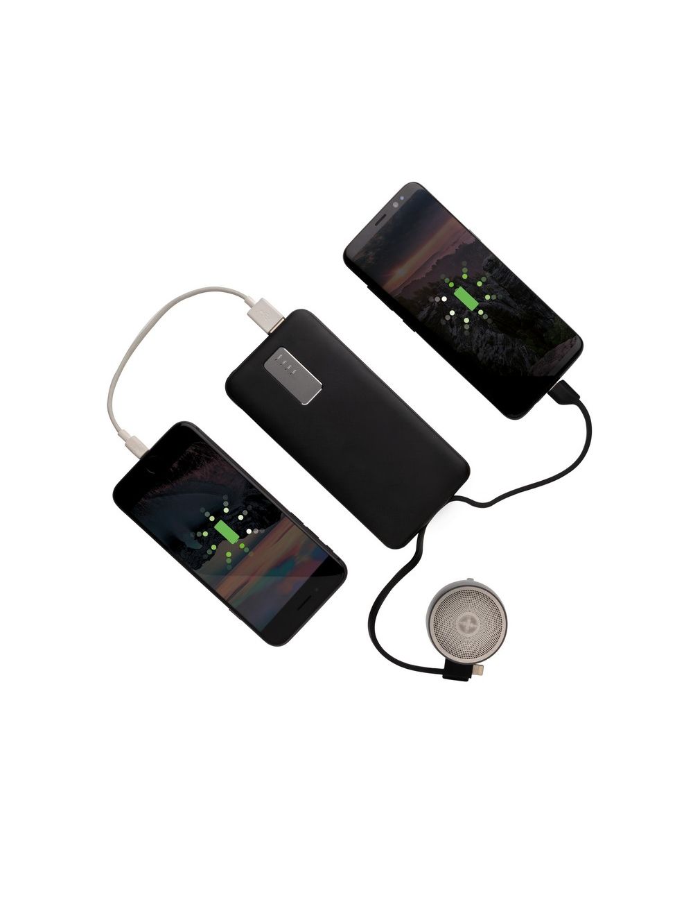 Power bank 10000 mAh ze zintegrowanym kablem 3 w 1