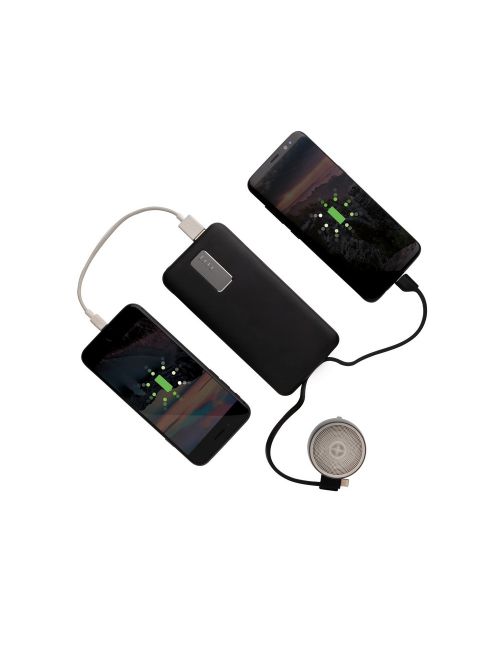 Power bank 10000 mAh ze zintegrowanym kablem 3 w 1