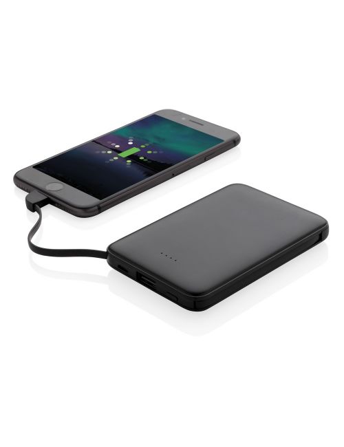 Power bank 5000 mAh, zintegrowany kabel 3 w 1