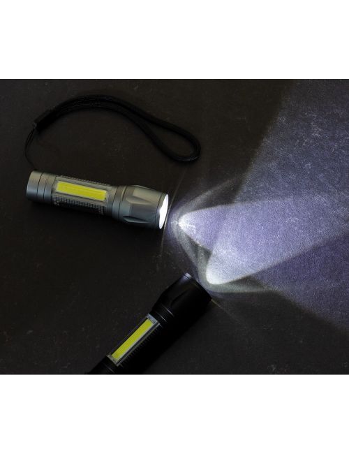 Kieszonkowa latarka LED 3W ze światłem COB