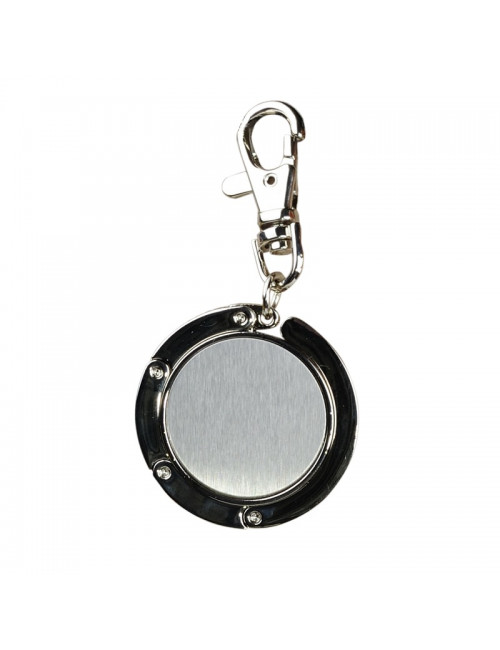 Wieszak na torebkę z karabińczykiem Shine, srebrny 