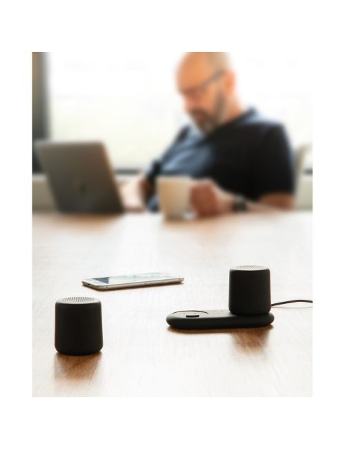 Zestaw głośników bezprzewodowych 2x3W, ładowane indukcyjnie