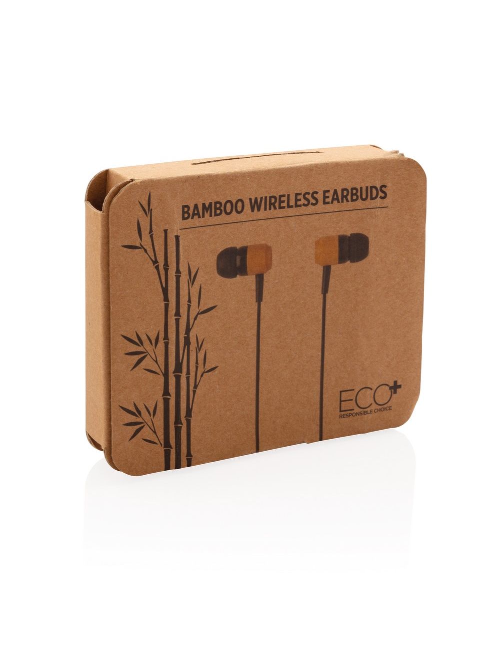 Bambusowe bezprzewodowe słuchawki douszne