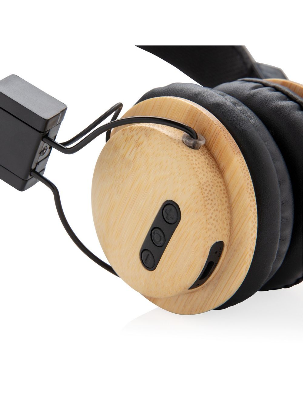 Bambusowe, bezprzewodowe słuchawki nauszne