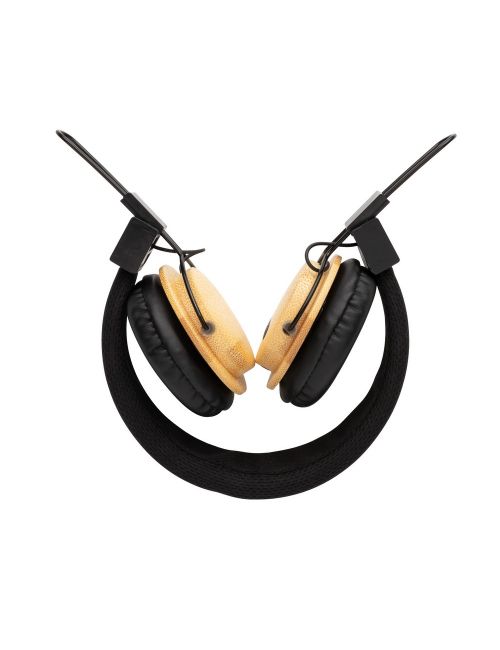 Bambusowe, bezprzewodowe słuchawki nauszne