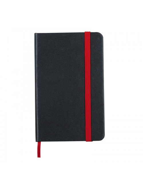 Notes 130x210/80k gładki Badajoz, czarny/czerwony 