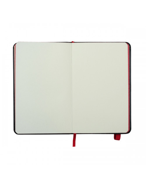 Notes 130x210/80k gładki Badajoz, czarny/czerwony 