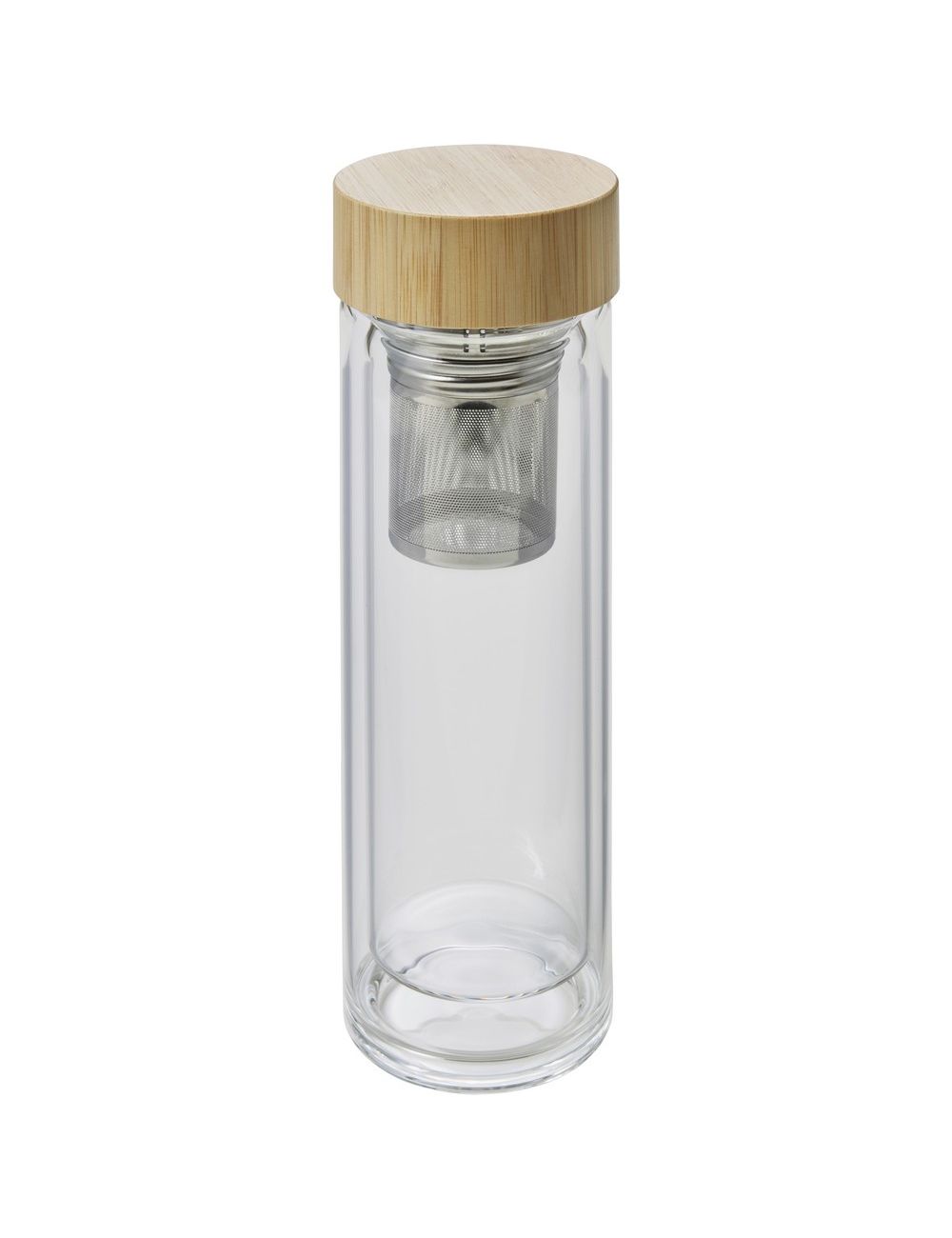 Szklany termos 420 ml, posiada sitko...