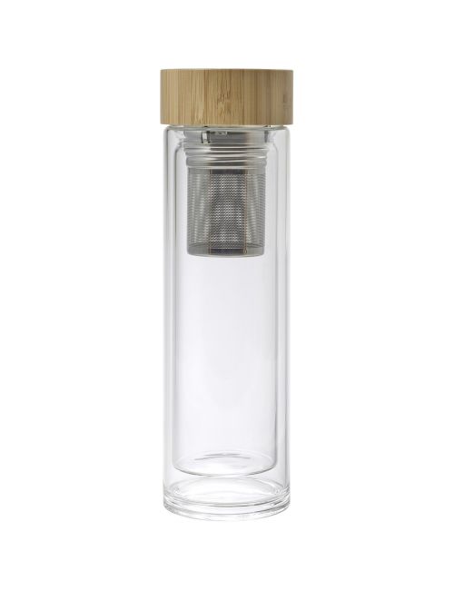 Szklany termos 420 ml, posiada sitko zatrzymujące fusy