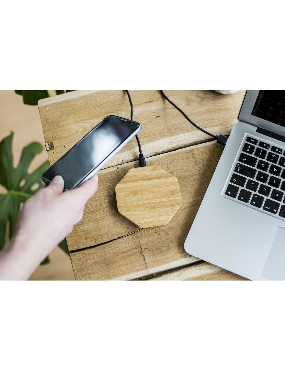 Bambusowa ładowarka bezprzewodowa 5W | Matilda