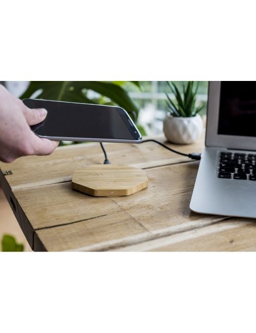 Bambusowa ładowarka bezprzewodowa 5W | Matilda