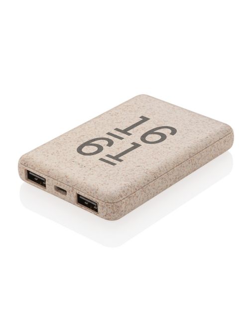Power bank 5000 mAh ze słomy pszenicznej